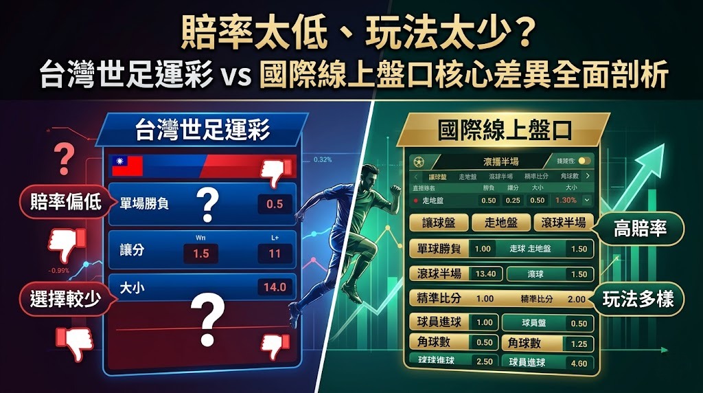 台灣世足運彩 vs 國際線上盤口核心差異全面剖析